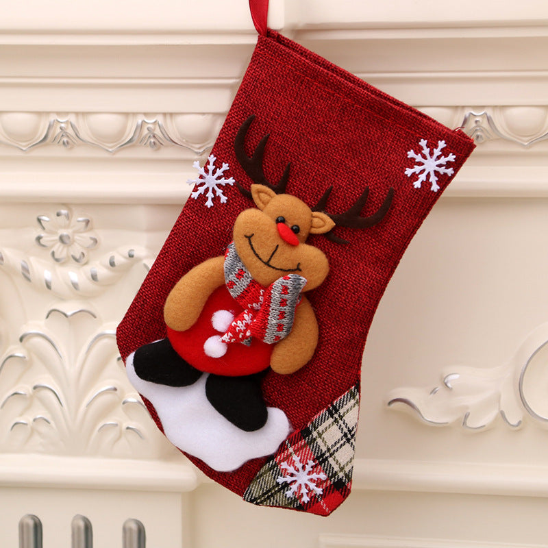 Decoraciones navideñas Calcetines de Papá Noel Colgante de árbol de Navidad Calcetines navideños Bolsa de regalo Bolsa de Navidad