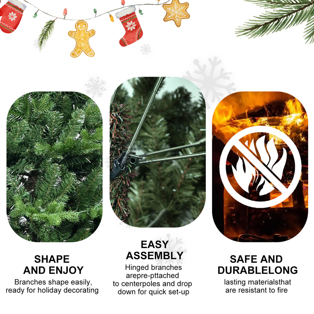 Árbol de Navidad de PVC, Decoraciones navideñas, Verde