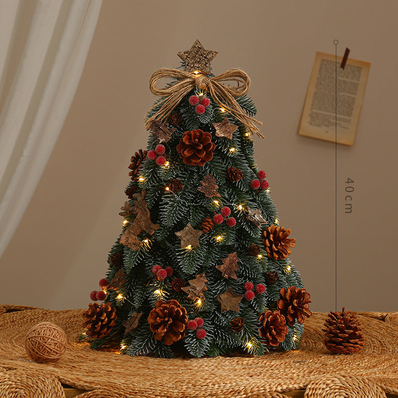 Árbol de Navidad con luces y sistema de cifrado para decoración navideña