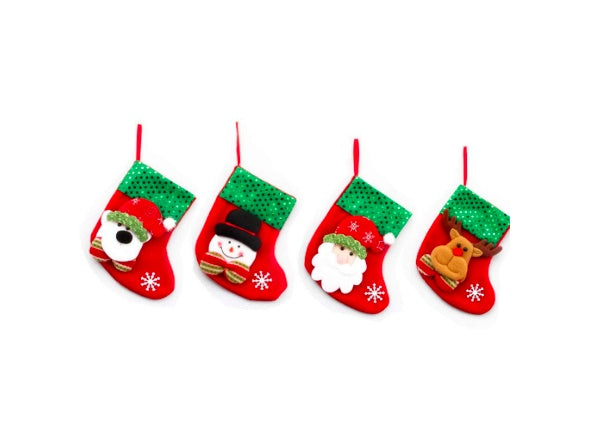 Decoraciones navideñas Calcetines de Papá Noel Colgante de árbol de Navidad Calcetines navideños Bolsa de regalo Bolsa de Navidad