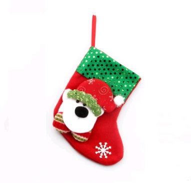 Decoraciones navideñas Calcetines de Papá Noel Colgante de árbol de Navidad Calcetines navideños Bolsa de regalo Bolsa de Navidad