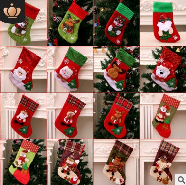 Decoraciones navideñas Calcetines de Papá Noel Colgante de árbol de Navidad Calcetines navideños Bolsa de regalo Bolsa de Navidad