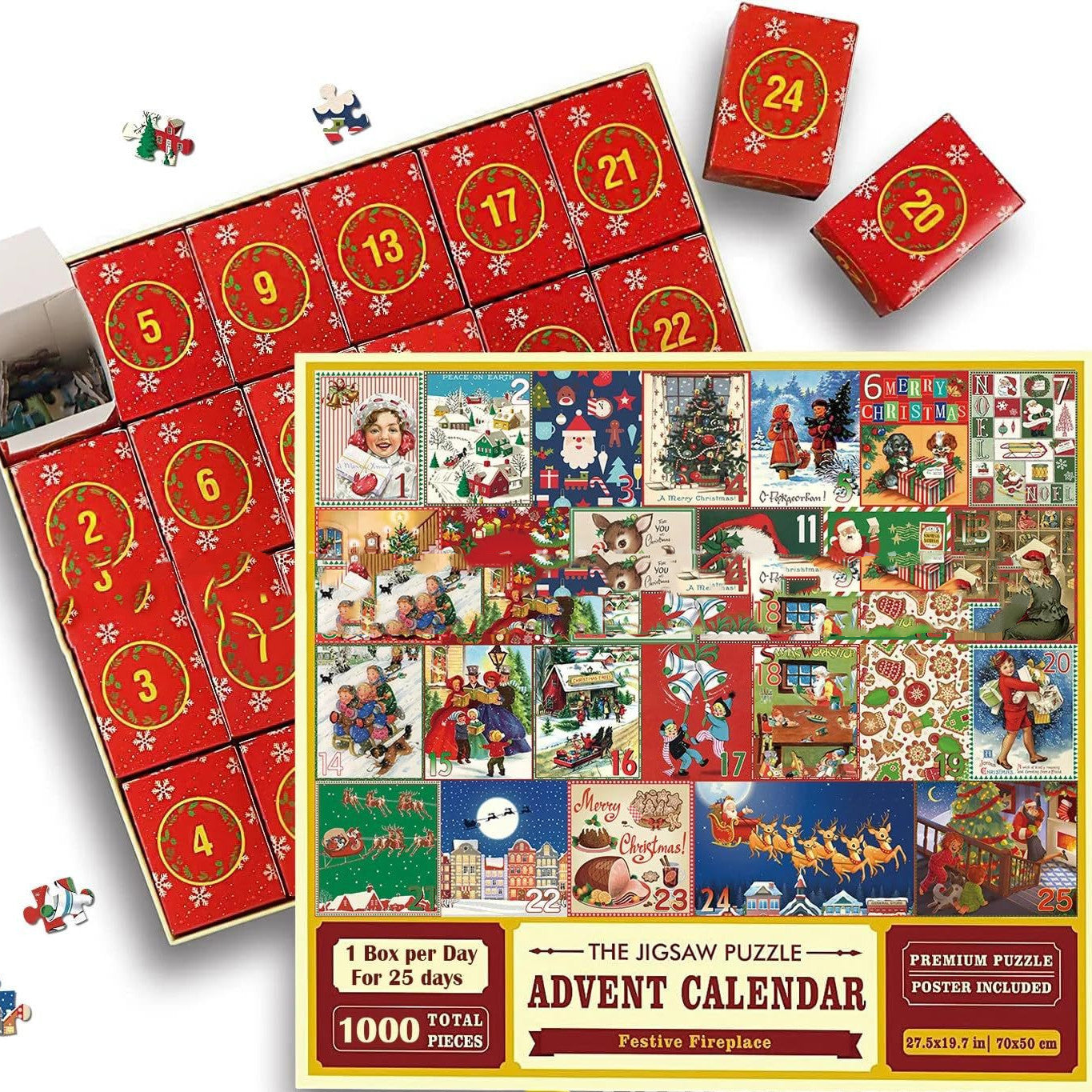 Rompecabezas de cuenta regresiva como regalo de Navidad