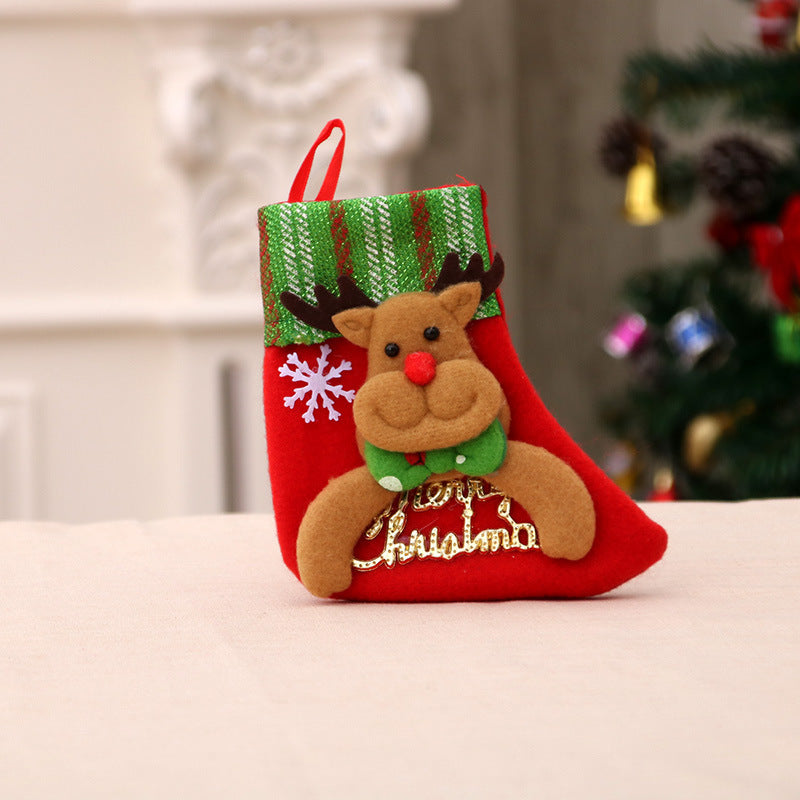 Decoraciones navideñas Calcetines de Papá Noel Colgante de árbol de Navidad Calcetines navideños Bolsa de regalo Bolsa de Navidad