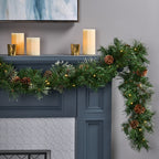 Blitzen Pine Lighted Garland