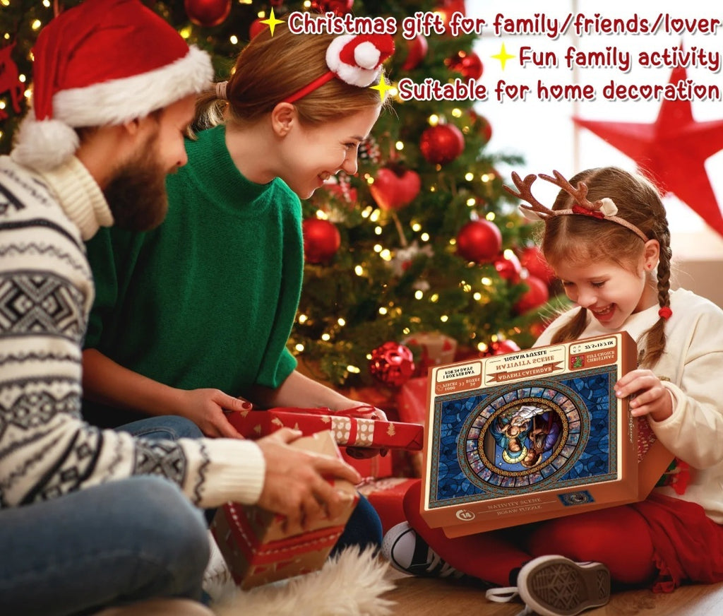 Rompecabezas de calendario de adviento navideño de papel