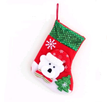 Decoraciones navideñas Calcetines de Papá Noel Colgante de árbol de Navidad Calcetines navideños Bolsa de regalo Bolsa de Navidad