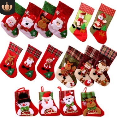 Decoraciones navideñas Calcetines de Papá Noel Colgante de árbol de Navidad Calcetines navideños Bolsa de regalo Bolsa de Navidad