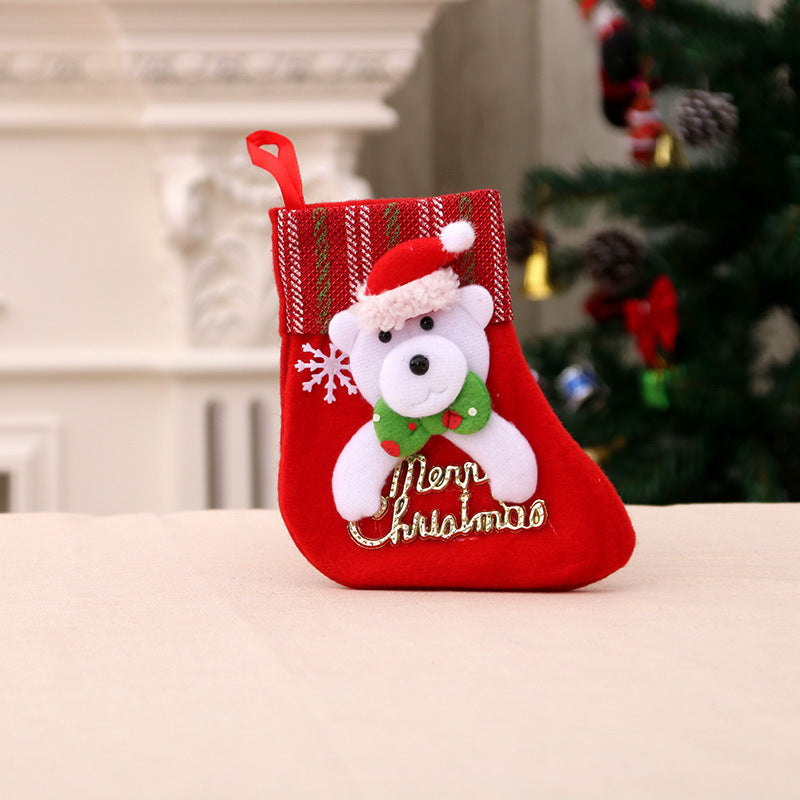 Decoraciones navideñas Calcetines de Papá Noel Colgante de árbol de Navidad Calcetines navideños Bolsa de regalo Bolsa de Navidad