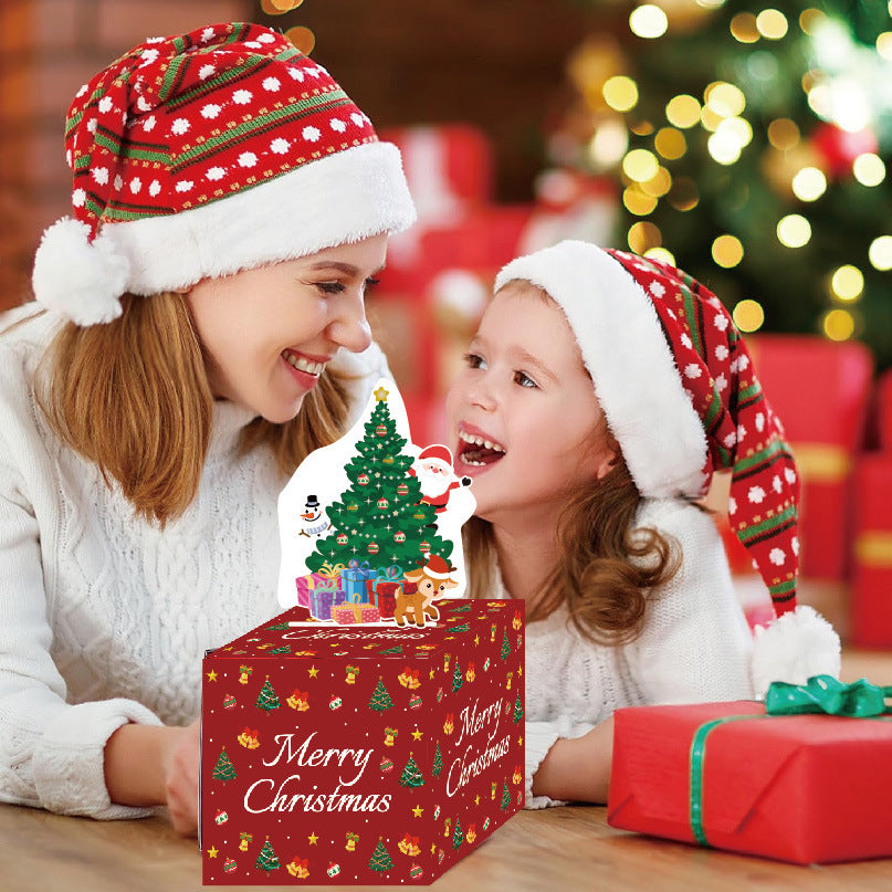 Hucha roja navideña para decorar fiestas de Navidad