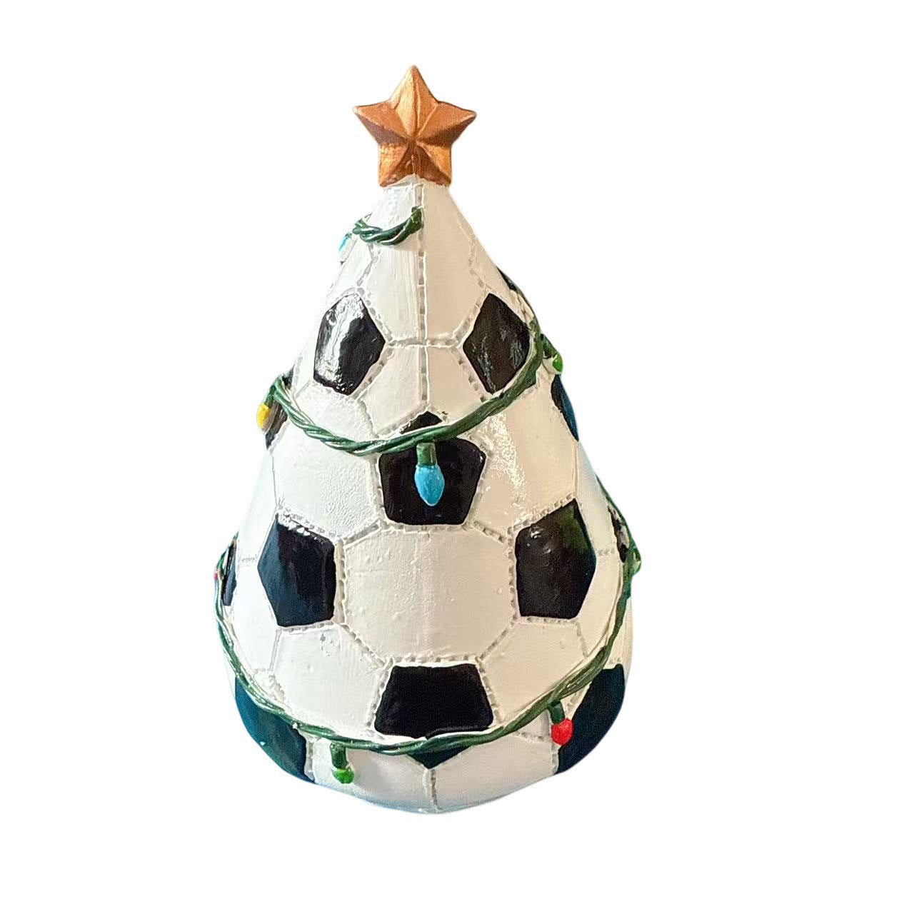 Árbol de Navidad de fútbol con decoración navideña