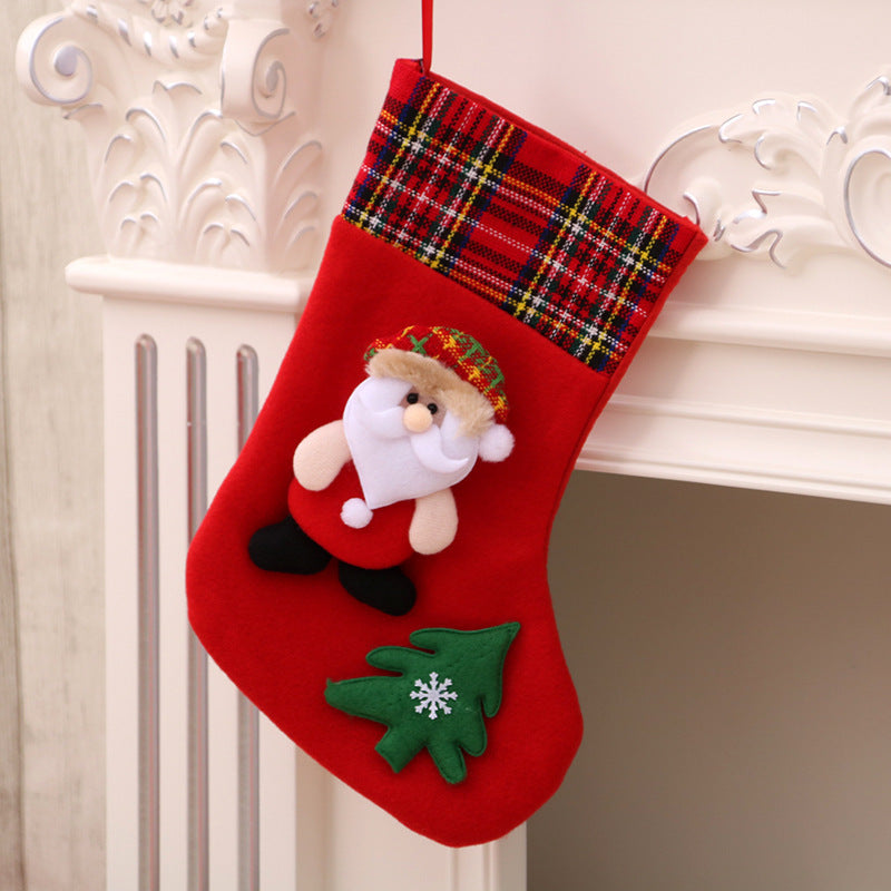 Decoraciones navideñas Calcetines de Papá Noel Colgante de árbol de Navidad Calcetines navideños Bolsa de regalo Bolsa de Navidad
