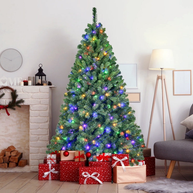 Árbol de Navidad de PVC, adornos navideños, con luces