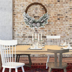 Dancer Snow Flocked Christmas Wreath