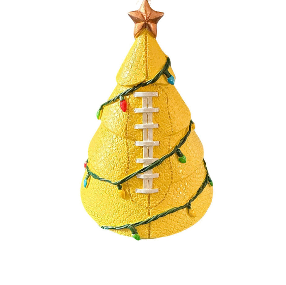 Árbol de Navidad de fútbol con decoración navideña