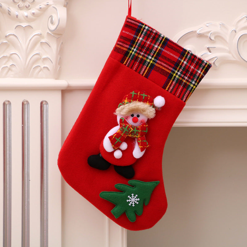 Decoraciones navideñas Calcetines de Papá Noel Colgante de árbol de Navidad Calcetines navideños Bolsa de regalo Bolsa de Navidad