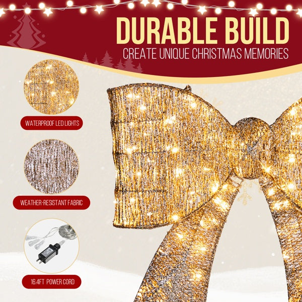 Cupid Outdoor Lighted Christmas Bowknot