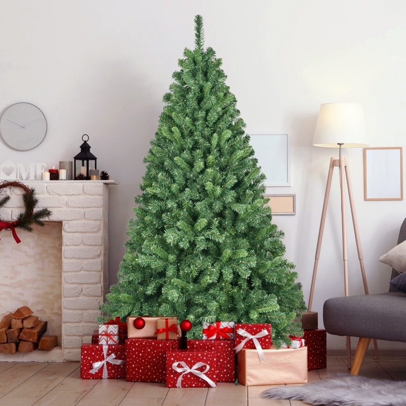 Árbol de Navidad de PVC, adornos navideños, con luces
