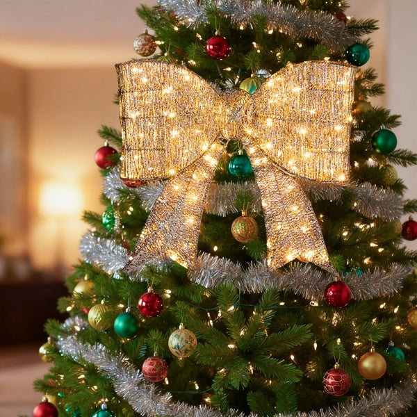 Cupid Outdoor Lighted Christmas Bowknot