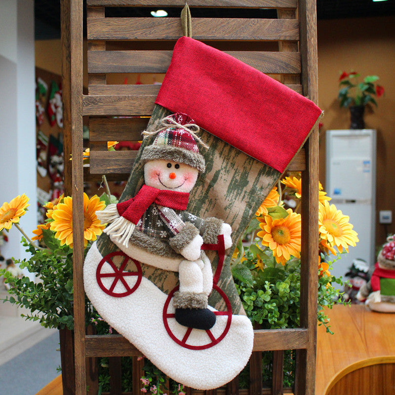 Decoraciones navideñas Calcetines de Papá Noel Colgante de árbol de Navidad Calcetines navideños Bolsa de regalo Bolsa de Navidad