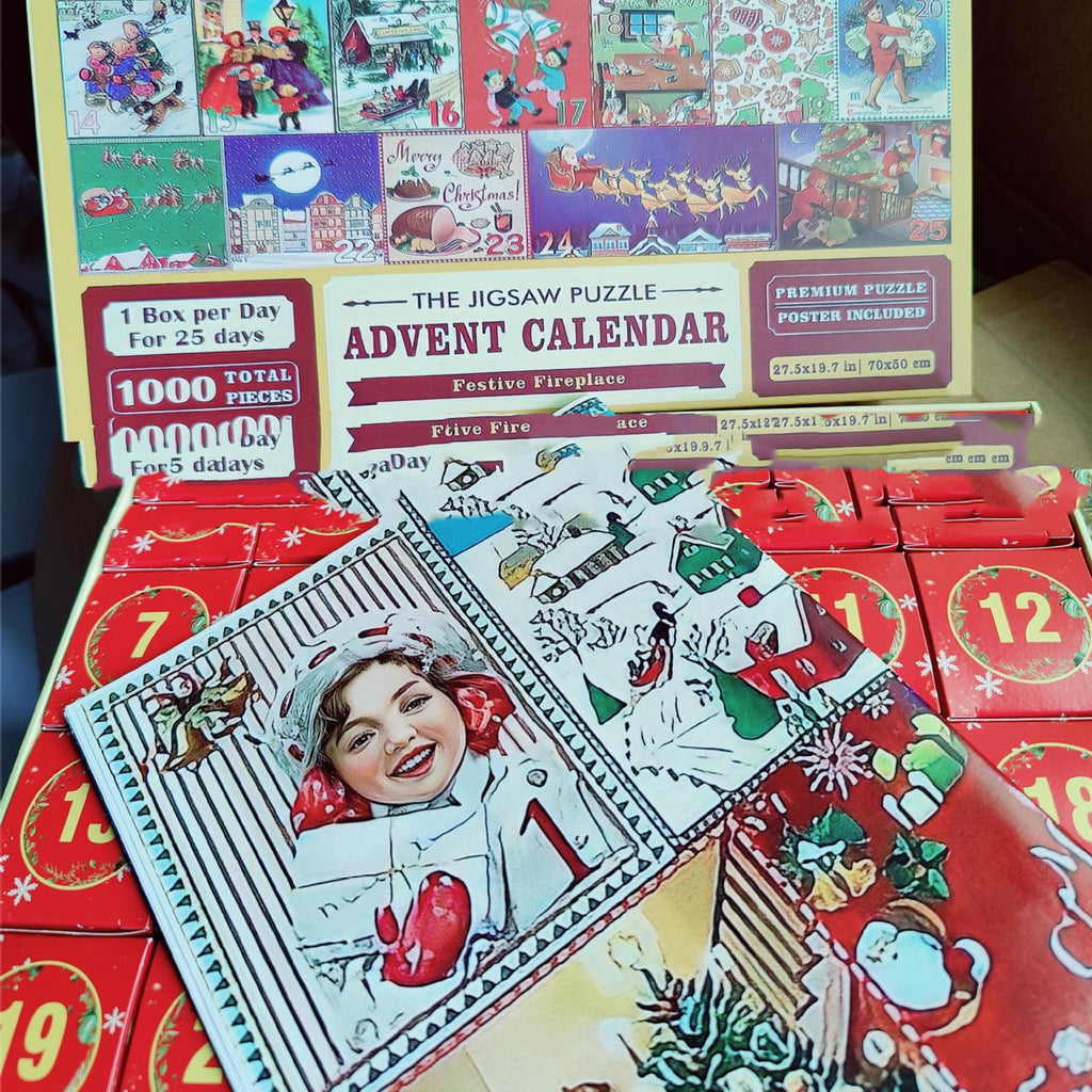 Rompecabezas de cuenta regresiva como regalo de Navidad