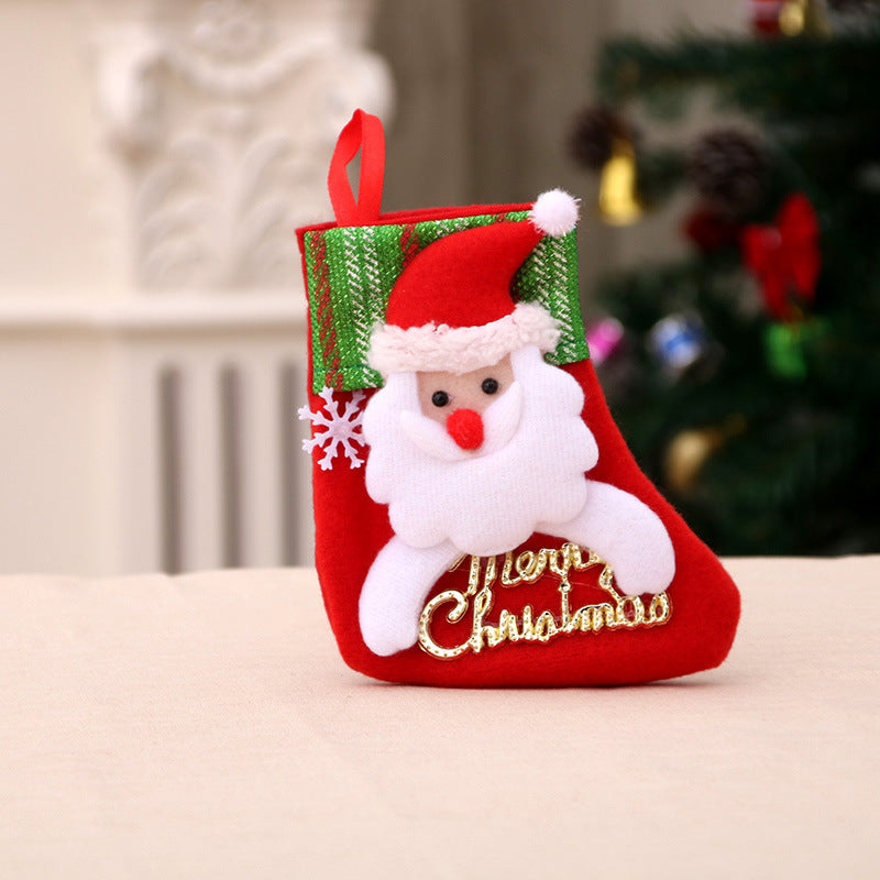 Decoraciones navideñas Calcetines de Papá Noel Colgante de árbol de Navidad Calcetines navideños Bolsa de regalo Bolsa de Navidad