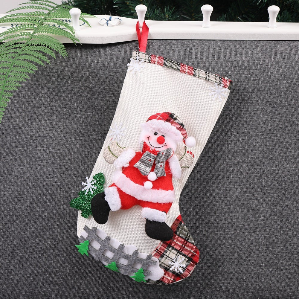 Decoraciones navideñas Calcetines de Papá Noel Colgante de árbol de Navidad Calcetines navideños Bolsa de regalo Bolsa de Navidad